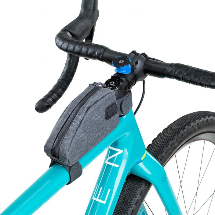Top Tube Pack carbon grey S 0,5l, 75g, 15,5 x 8 x 5,5cm Water repellent YKK-zipper (FGP) Additional mesh pockets Including