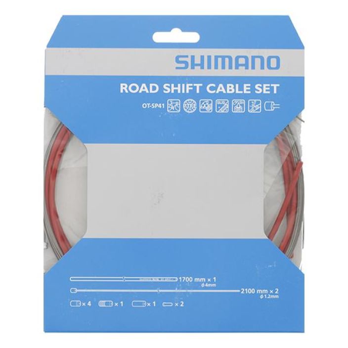 Vaihdevaijerisetti Road PTFE Shimano PTFE pinnoitettu road vaihdevaijerisetti. Sisaltaa 2xvaihdevaijeri, kuoret, holkit ja