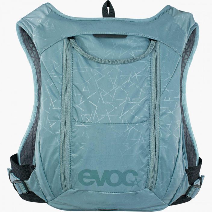 Evoc HYDRO PRO 3 + 1,5l Bladder Steel The extra lightweight hydration backpack sits firmly and comfortably on your back on
