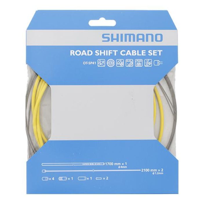 Vaihdevaijerisetti Road PTFE Shimano PTFE pinnoitettu road vaihdevaijerisetti. Sisaltaa 2xvaihdevaijeri, kuoret, holkit ja