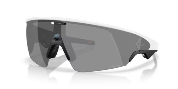 Oakley Meta Vanguard White Prizm Black Sisaanrakennettu Meta AI toimii Garmin*-alykellojen ja -pyorailytietokoneiden kanssa,