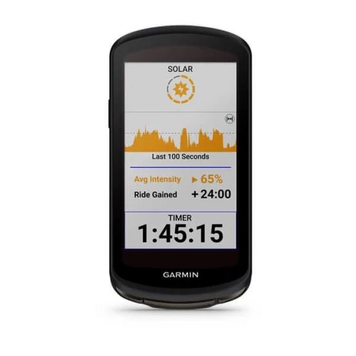 Garmin Edge 1040 Solar Aina luotettavan aurinkoenergiaa hyodyntavan GPS-pyoratietokoneen ansiosta voit ajaa niin pitkaan