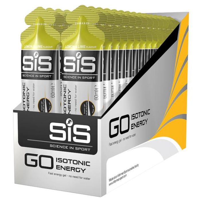 GO isotonic energy energiageeli Lemon &amp; Lime laatikko Helppokayttoinen, ei tarvitse vetta lisaksi. 22g nopeasti imeytyvaa