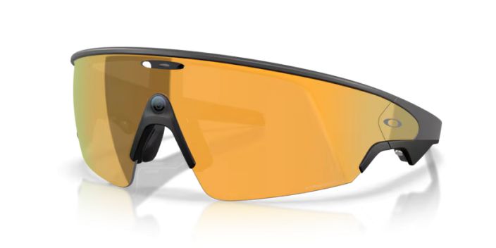 Oakley Meta Vanguard Black Prizm 24K Sisaanrakennettu Meta AI toimii Garmin*-alykellojen ja -pyorailytietokoneiden kanssa,