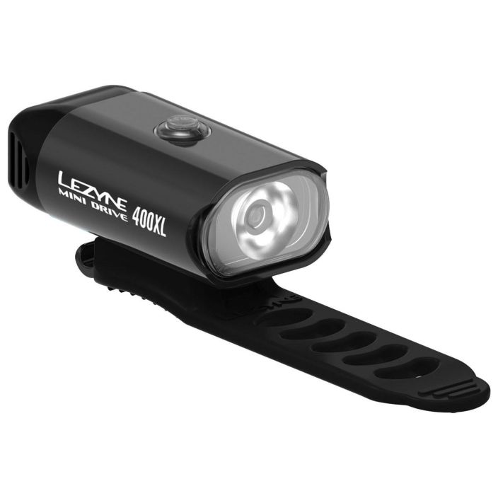 Etuvalo Lezyne Mini Drive 400XL + takavalo veloituksetta Lezyne 400 lumenin ladattava led-etuvalo. 8 erilaista