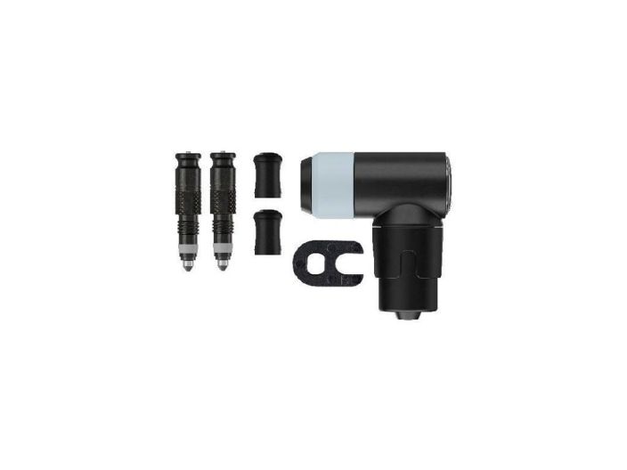 Schwalbe Clik Valve musta + pumpunpaa 2x Clik valve core, 1x valve tool, 2x Dust cap, 1x SCV Pump Head