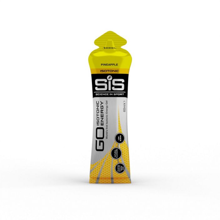 GO Isotonic energiageeli Pineapple Helppokayttoinen, ei tarvitse vetta lisaksi. 22g nopeasti imeytyvaa hiilihydraattia.