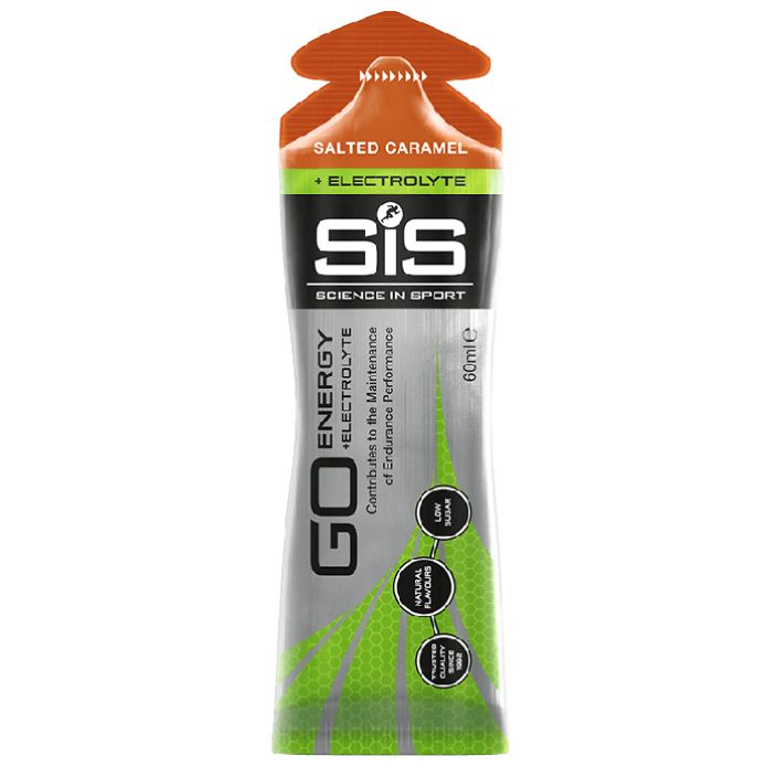 GO Isotonic energiageeli Salted Caramel Helppokayttoinen, ei tarvitse vetta lisaksi. 22g nopeasti imeytyvaa hiilihydraattia.