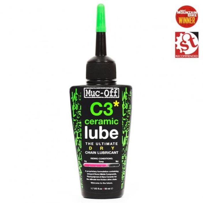 MUC-OFF Dry lube - C3 Ceramic 50 ml Muc-off Dry lube. Kuivan kelin ketjun voiteluaine keraamisella pinnoitteella